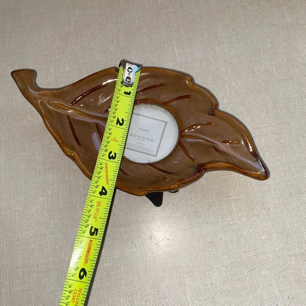 Sonoma‎ Fall Thanksgiving Leaf-Shaped Brown Picture photo Frame Small